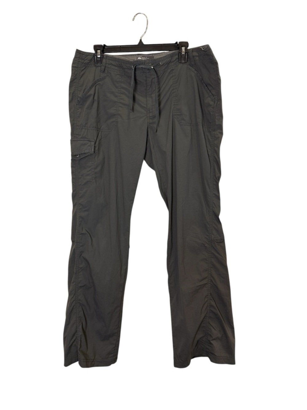 REI Women’s Charcoal Gray Lightweight Utility Hiking Gorpcore Cargo Pants sz 14